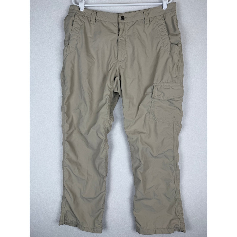 Mountain Khakis Granite Creek Pants Mens 34x27 Beige Nylon Cargo Outdoors Hiking